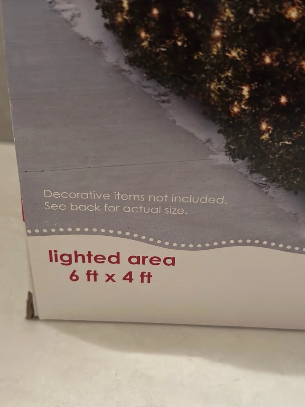 Holiday Time Clear Net Lights 6 FT X 4 FT Green Wire Holiday Christmas Open Box